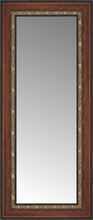 14" x 28" Malabar Walnut Custom Framed Mirror