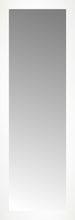 14" x 39" White Wide Cube Custom Framed Mirror