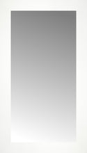 14" x 24" White Wide Cube Custom Framed Mirror