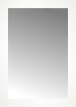 16" x 22" White Wide Cube Custom Framed Mirror