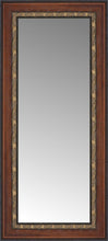 15" x 29" Malabar Walnut Custom Framed Mirror