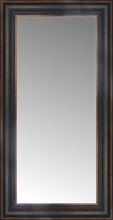 17" x 31" Aged Bronze Slope Custom Framed Mirror