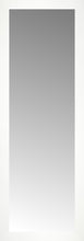 16" x 44" White Wide Cube Custom Framed Mirror