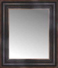 15" x 17" Aged Bronze Slope Custom Framed Mirror