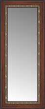 15" x 31" Malabar Walnut Custom Framed Mirror