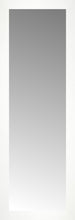 14" x 39" White Wide Cube Custom Framed Mirror