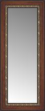 14" x 29" Malabar Walnut Custom Framed Mirror