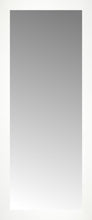 16" x 37" White Wide Cube Custom Framed Mirror