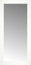 14" x 28" White Wide Cube Custom Framed Mirror