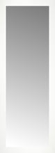 16" x 43" White Wide Cube Custom Framed Mirror