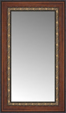 15" x 23" Malabar Walnut Custom Framed Mirror