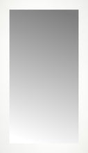16" x 27" White Wide Cube Custom Framed Mirror