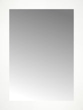16" x 21" White Wide Cube Custom Framed Mirror