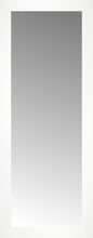 14" x 34" White Wide Cube Custom Framed Mirror