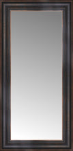 16" x 30" Aged Bronze Slope Custom Framed Mirror