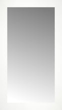 15" x 26" White Wide Cube Custom Framed Mirror