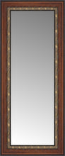 15" x 31" Malabar Walnut Custom Framed Mirror