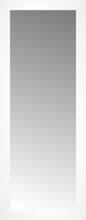 15" x 37" White Wide Cube Custom Framed Mirror