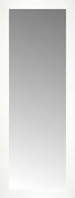 14" x 35" White Wide Cube Custom Framed Mirror
