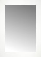 14" x 19" White Wide Cube Custom Framed Mirror