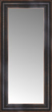 15" x 29" Aged Bronze Slope Custom Framed Mirror