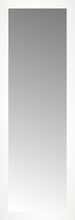 15" x 42" White Wide Cube Custom Framed Mirror