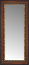 14" x 27" Malabar Walnut Custom Framed Mirror