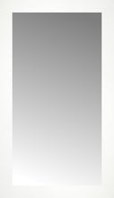 16" x 27" White Wide Cube Custom Framed Mirror