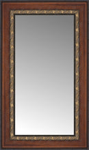 15" x 23" Malabar Walnut Custom Framed Mirror