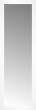 16" x 47" White Wide Cube Custom Framed Mirror