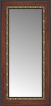 14" x 25" Malabar Walnut Custom Framed Mirror
