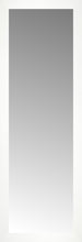 16" x 45" White Wide Cube Custom Framed Mirror