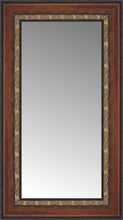 14" x 22" Malabar Walnut Custom Framed Mirror