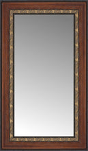 16" x 25" Malabar Walnut Custom Framed Mirror