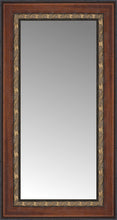 14" x 23" Malabar Walnut Custom Framed Mirror