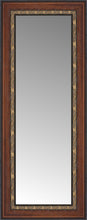 14" x 30" Malabar Walnut Custom Framed Mirror