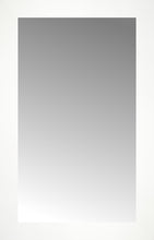 15" x 23" White Wide Cube Custom Framed Mirror