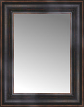 14" x 17" Aged Bronze Slope Custom Framed Mirror