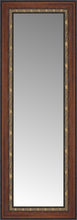 14" x 33" Malabar Walnut Custom Framed Mirror