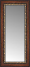 14" x 27" Malabar Walnut Custom Framed Mirror