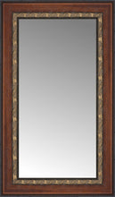 16" x 25" Malabar Walnut Custom Framed Mirror