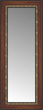 14" x 30" Malabar Walnut Custom Framed Mirror
