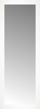 16" x 42" White Wide Cube Custom Framed Mirror