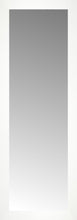 14" x 38" White Wide Cube Custom Framed Mirror