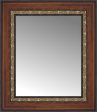 16" x 18" Malabar Walnut Custom Framed Mirror