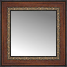 16" x 16" Malabar Walnut Custom Framed Mirror
