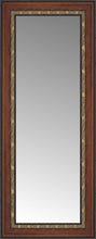 16" x 35" Malabar Walnut Custom Framed Mirror
