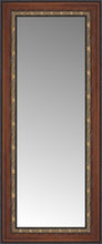 16" x 34" Malabar Walnut Custom Framed Mirror