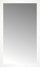 23" x 38" White Wide Cube Custom Framed Mirror