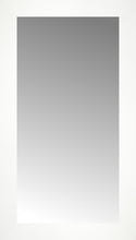 14" x 24" White Wide Cube Custom Framed Mirror